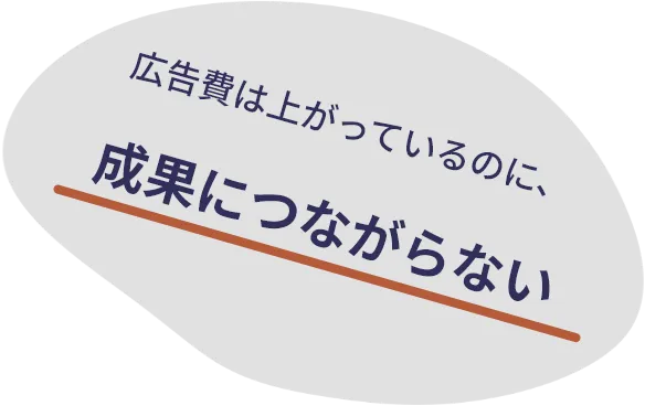 広告費は上がっているのに、成果につながらない