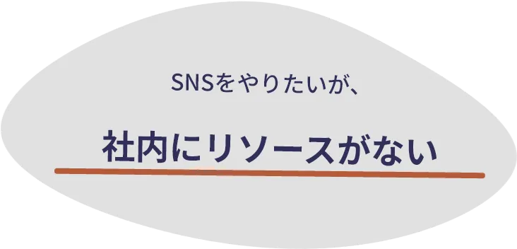 SNSをやりたいが、社内にリソースがない
